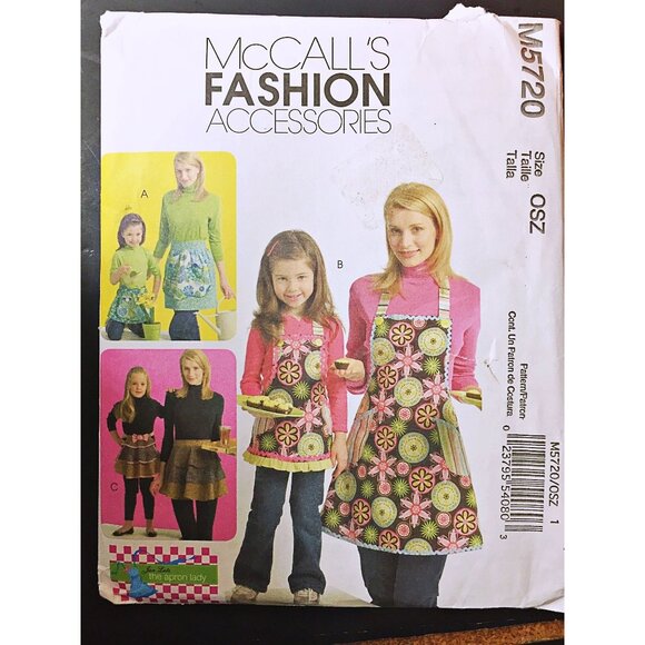 McCall's Other - McCalls M5720 Sewing Pattern Misses & Childrens Apron